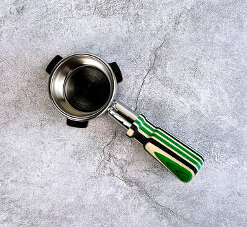 Coffee Espresso Vacuum Dye Wood 54mm Breville Bottomless Portafilter - Short Green Handle