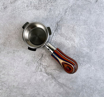 Coffee Espresso Vacuum Dye Wood 54mm Breville Bottomless Portafilter - Short Red Handle