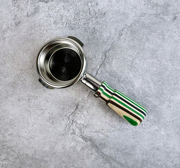 Coffee Espresso Vacuum Dye Wood 58mm Breville Bottomless Portafilter - Short Green Handle