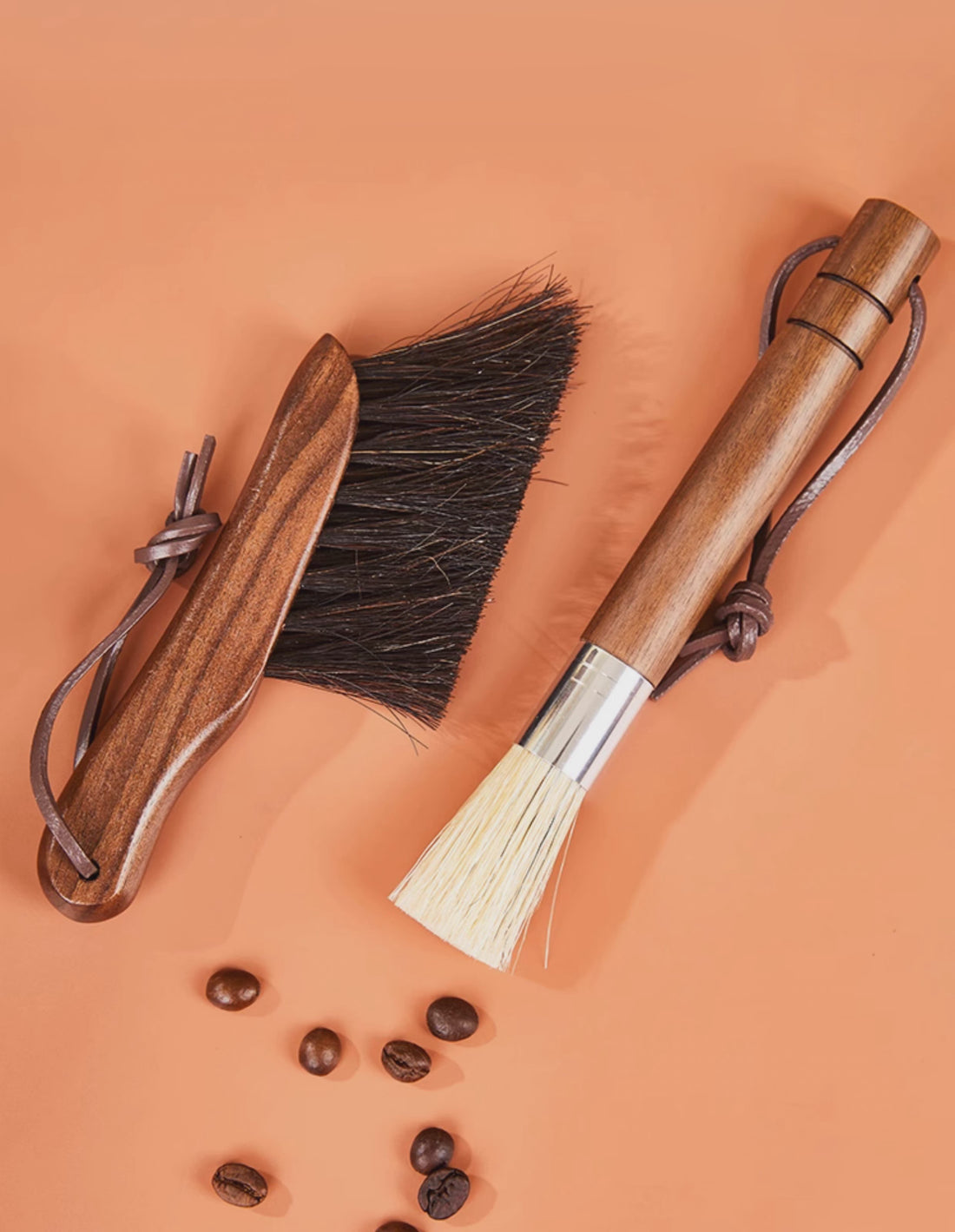 Coffee Walnut Wood Table Brush