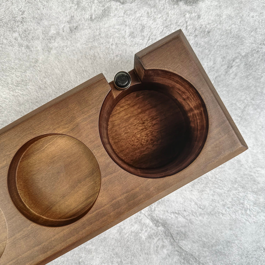 Coffee Espresso Walnut Wood 51mm/53mm/54mm Tamper Tamping Station V2 - 3 Slots