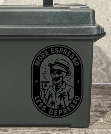 Coffee Vinyl Decal Sticker V2 - More Espresso Less Depresso