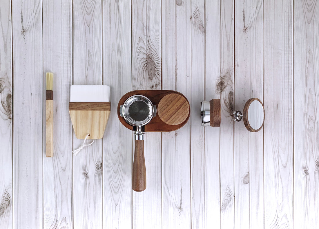 Coffee Espresso Walnut Wood 58mm E61 Bottomless Portafilter