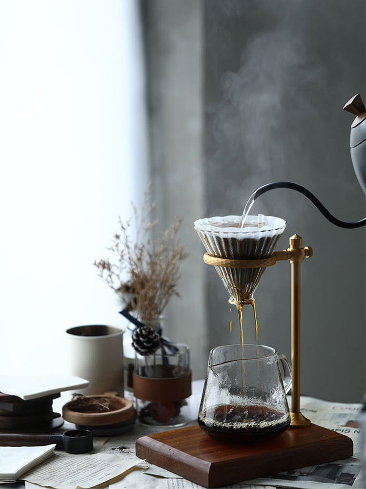 Coffee Pour Over Stand Sapele Wood