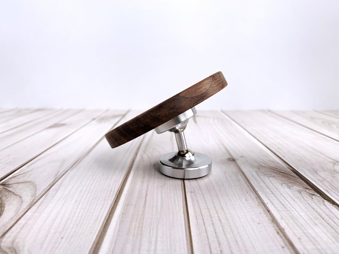 Coffee Espresso Walnut Wood Magnetic Shot Mirror