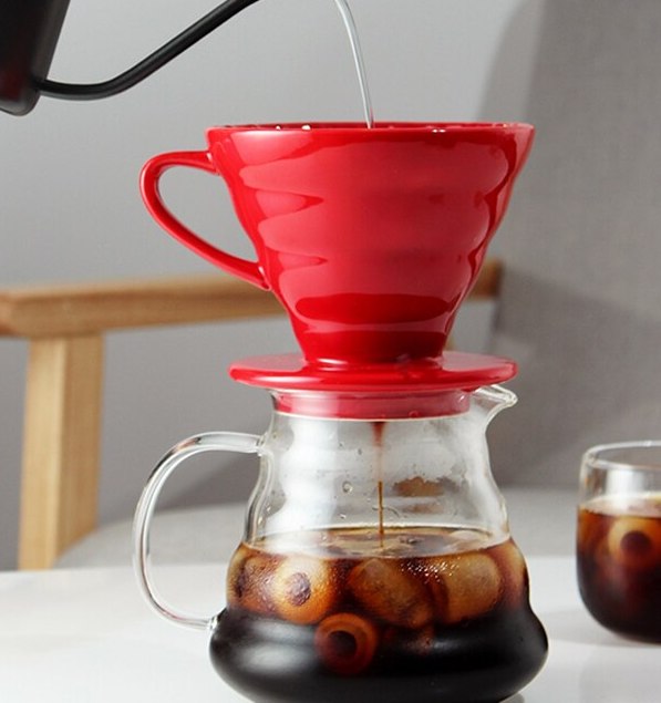 Hario V60 Pour Over Ceramic Dripper 02 Red