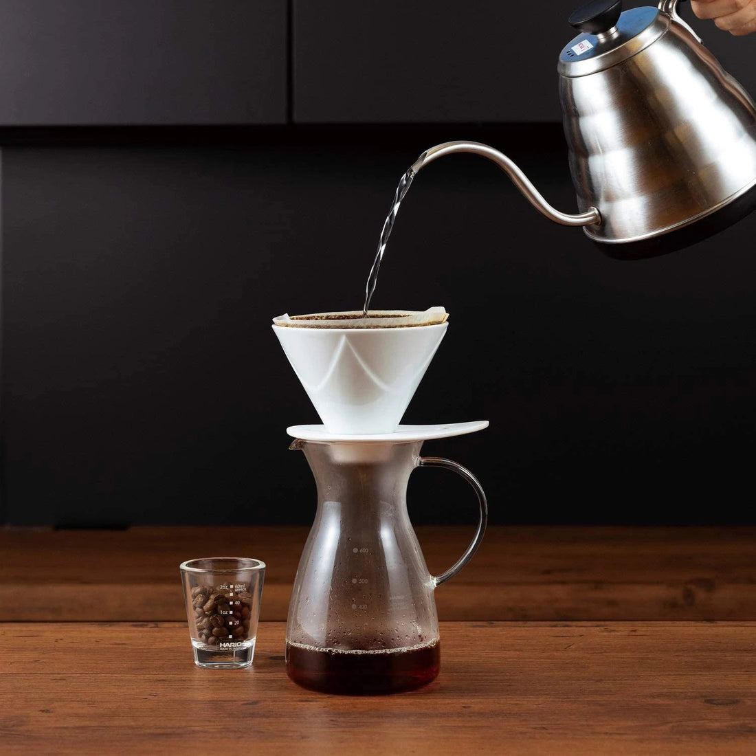 Hario V60 One Pour Dripper MUGEN 02 - Ceramic White