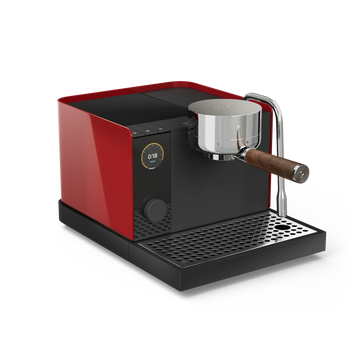 Fellow Espresso Series 1 Coffee Machine - Cherry Red + Walnut