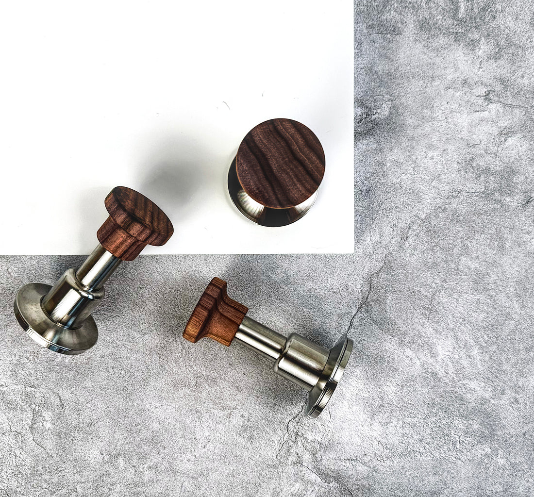Walnut Automatic Impact Constant Pressure & Auto-leveling Tamper - 58.5mm