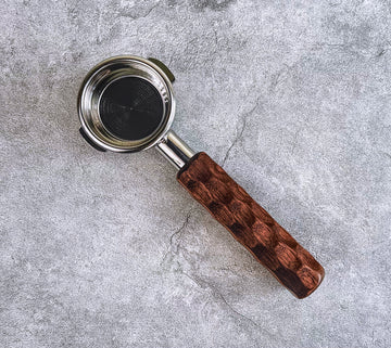 Coffee Espresso Walnut Wood 58mm E61 Bottomless Portafilter - Dragon Ridge