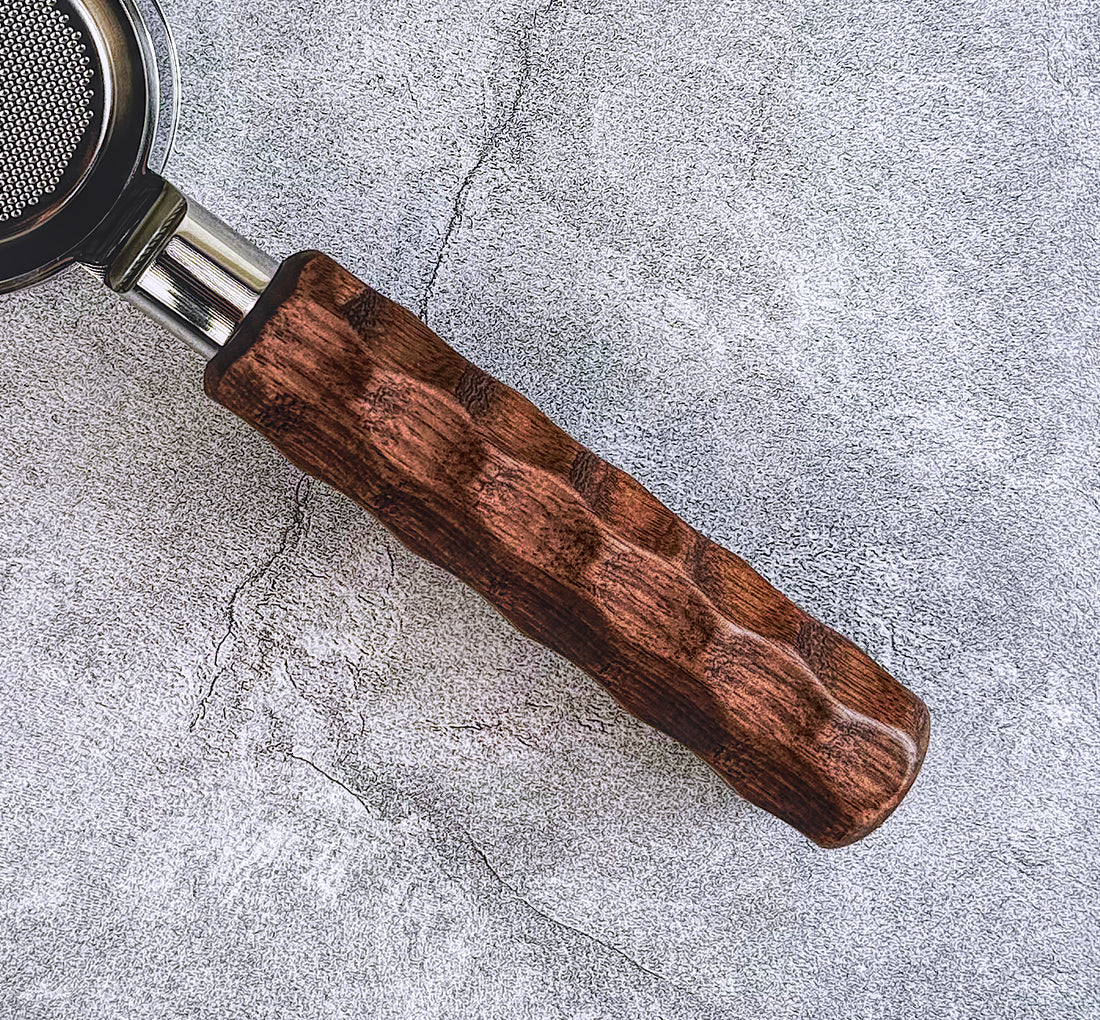 Coffee Espresso Walnut Wood 58mm E61 Bottomless Portafilter - Dragon Ridge
