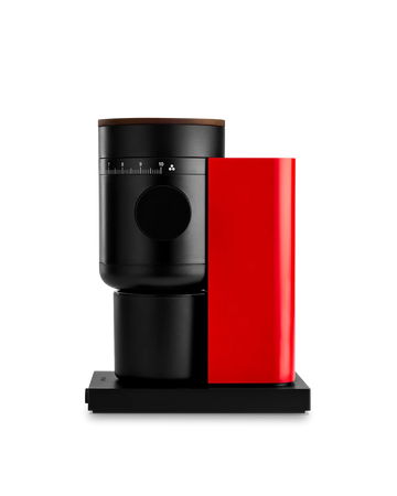 Fellow Opus 2 Conical Burr Grinder -  Cherry Red + Walnut