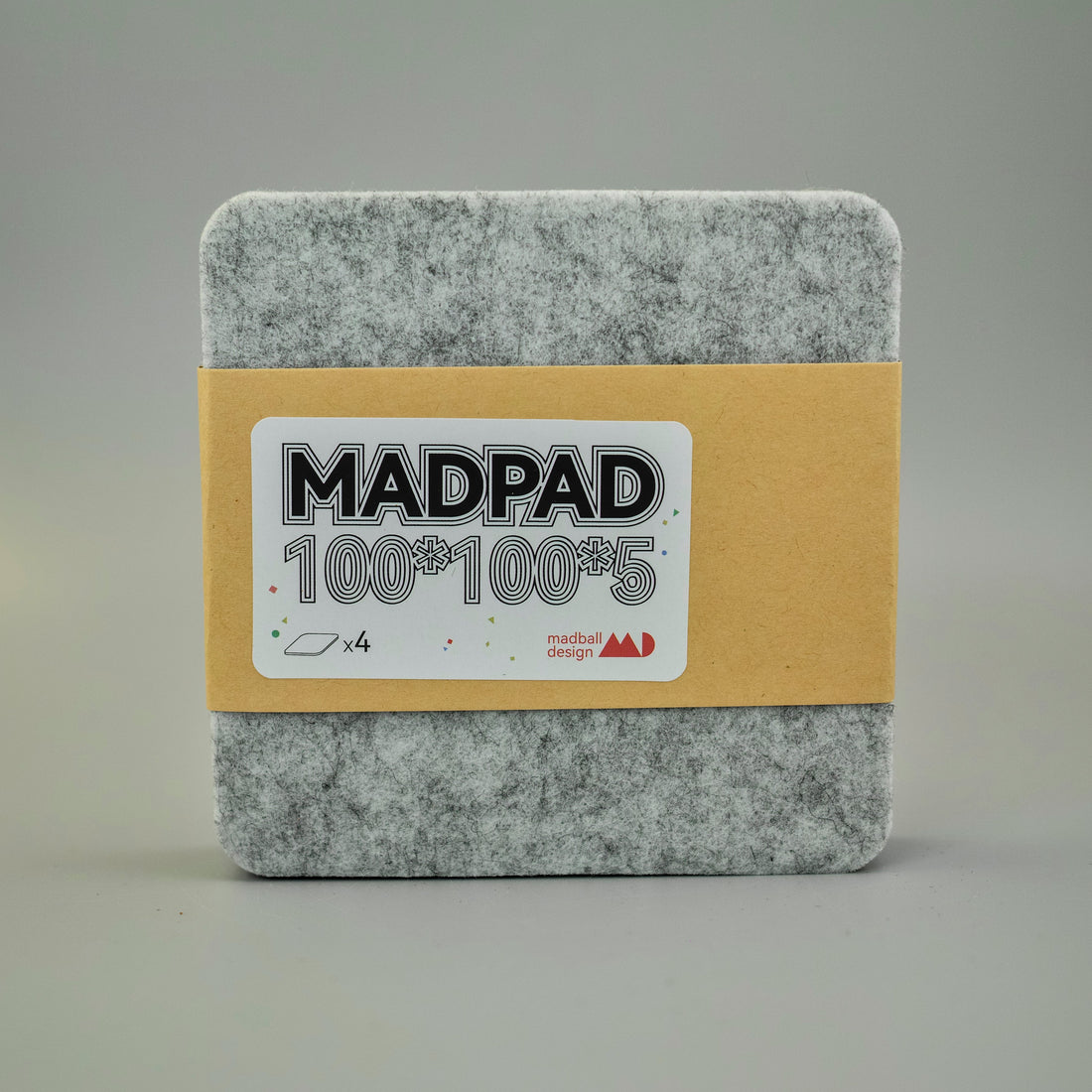 MADBALL Madpad Coffee Cup Absorbent Coasters 4 Packs - Pale White