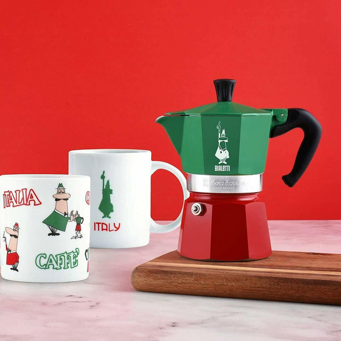 Bialetti Moka Express Italia Moka Pot Coffee Maker - 6 Cup
