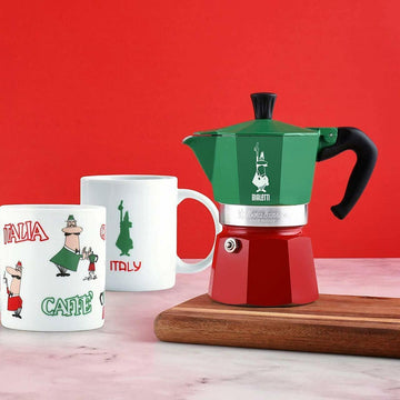 Bialetti Moka Express Italia Moka Pot Coffee Maker - 6 Cup