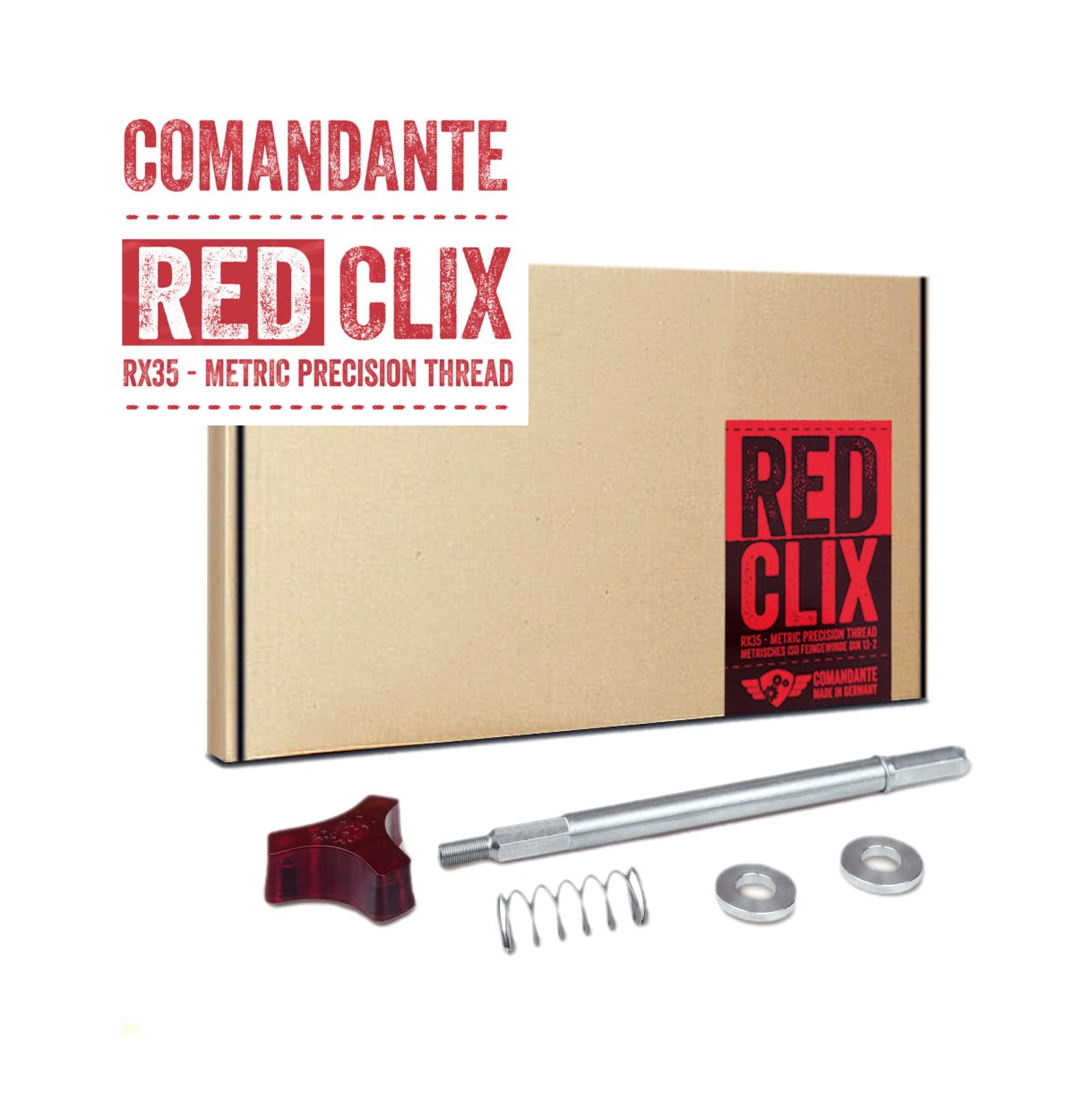 Comandante RX35 Red Clix Burr Adjustment Kit