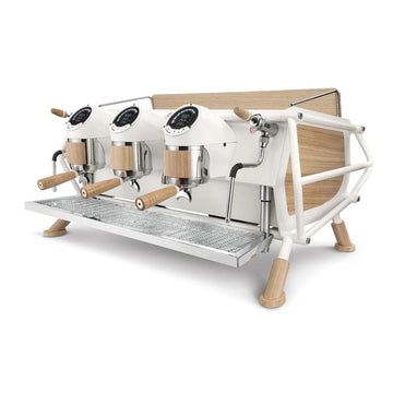 Sanremo Cafe Racer Coffee Machine - White & Wood