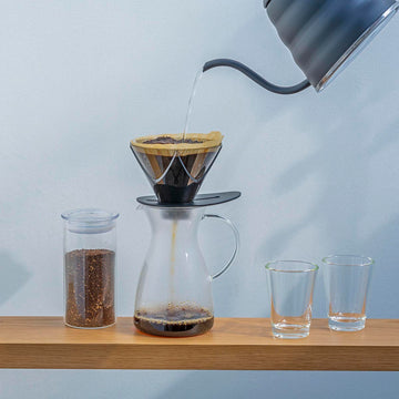 Hario V60 One Pour Dripper MUGEN 02 - Clear Black