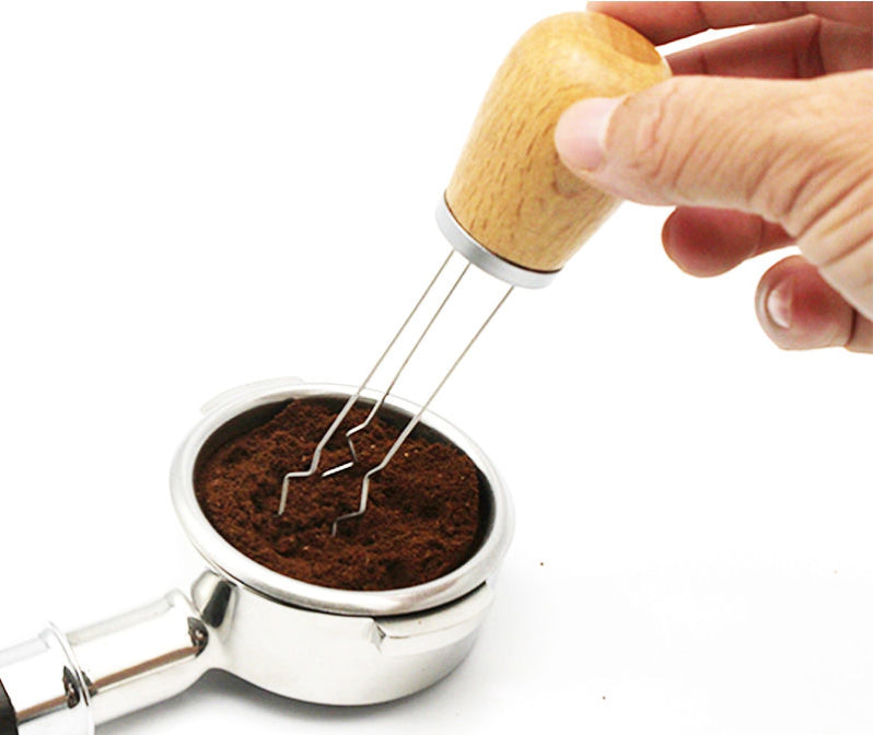 Coffee Espresso WDT Needles Distribution Tool - Beech Wood